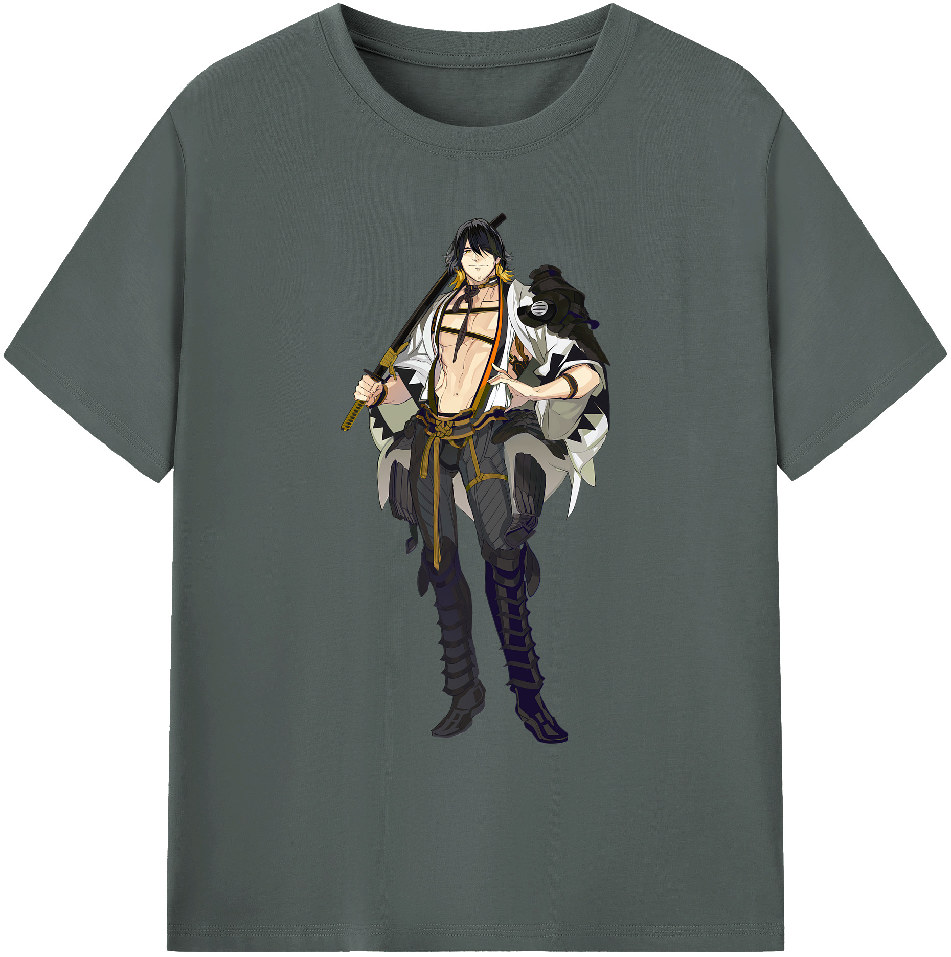 （画像用） 刀剣乱舞 Touken Ranbu 綿100％ メンズ半袖Tシャツ｜肌触りやわらか＆通気性